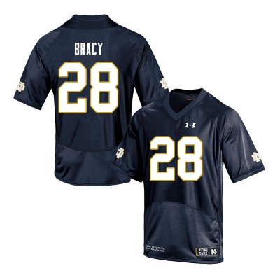 Notre Dame Fighting Irish Men's TaRiq Bracy #28 Navy Under Armour Authentic Stitched College NCAA Football Jersey PCO4899BY